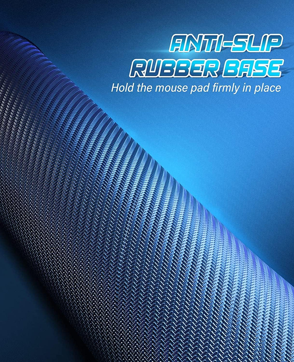 Mouse Pad,  Computer Mouse Pad with Stitched Edges, Washable Mouse Mat with Superior Micro-Weave Cloth, Gaming Mouse Pad for Office & Home, Non-Slip Rubber Base, Black